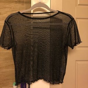 Black see through Urban Outfitters going out top